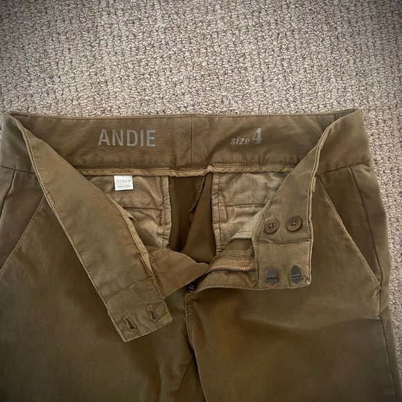J. Crew Andie Chino Pants in Olive Moss - Picture 6 of 13